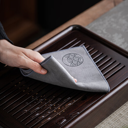 Xiyuanji double-sided absorbent tea towel absorbs water, high-end tea cloth, tea absorbent mat, tea table towel, rag, tea table, tea set accessories, double-sided tea towel (rectangular), four types, one each