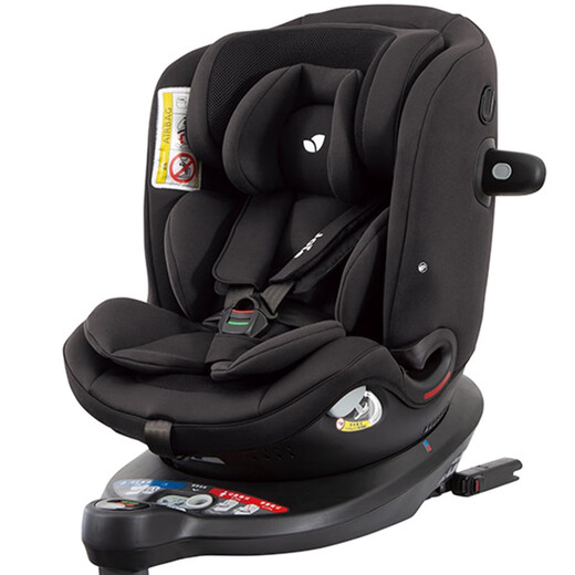JOIE Child Safety Seat 0-7 Years 360 Degree Rotating Isofix with Supporting Pole Two-way Installation Gyro Warrior Grow Gloss Black (No Large Gift)