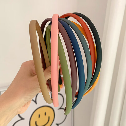 Simple hairband headband for women to wash their face with hairpins to press hair, non-slip hair binding, frosted hairbands, fine style, versatile Internet celebrity hairpins, black 1 pc