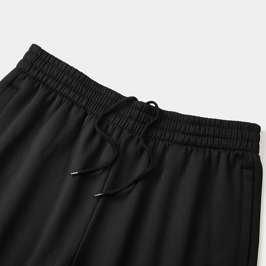 Peak fleece sweatpants men's new loose and comfortable knitted leggings casual sweatpants student warm trousers black L