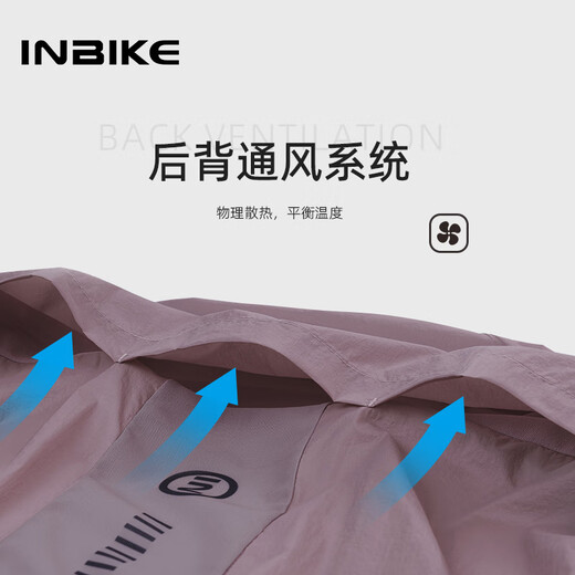 INBIKE windbreaker for men and women, windproof, quick-drying cycling clothing, road cycling top, cycling jacket, gray blue 2XL