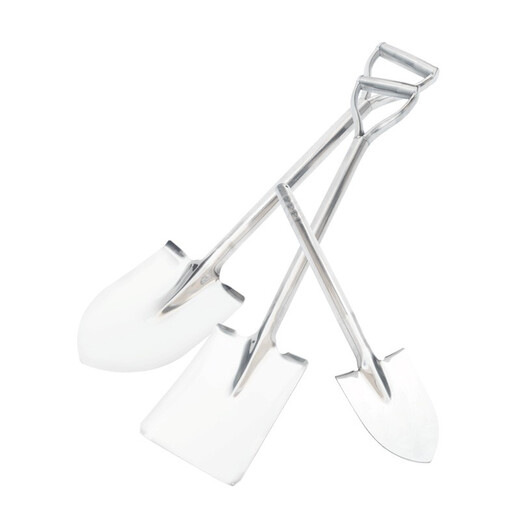 
TOMSPOWER stainless steel thickened garden shovel balcony potted flower planting manual agricultural furniture household vegetable planting soil loosening shovel tool JD-7029 stainless steel large round shovel