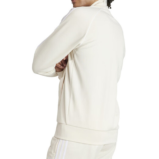 阿迪达斯 （adidas）三叶草外套男装2025夏季新款健身训练运动服立领防风休闲夹克 IR9864象牙白 XS