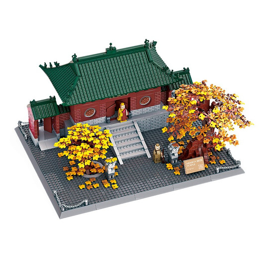 万格积木 河南少林寺建筑模型小颗粒拼插积木成人高难度拼装玩具摆件 6227少林寺(1526pcs)