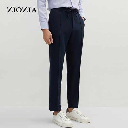 
ZIOZIA [under Jiumuwang] Casual pants straight-leg new style micro-stretch men's business slim long pants ZPP11260 ZPP11162J Navy Blue 82/175/82A