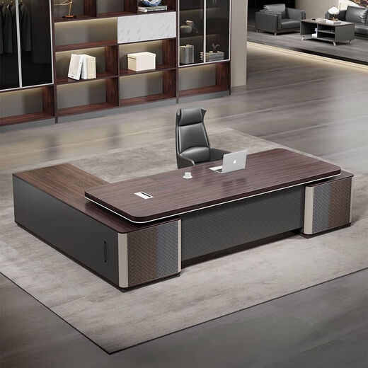 Boss desk simple modern general manager office furniture CEO boss desk executive desk table and chair combination 1.8 meters boss desk (thickened)