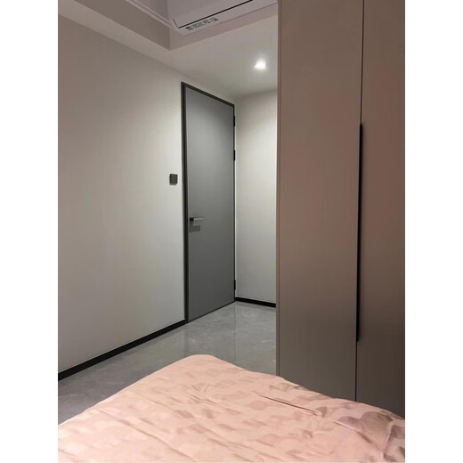 维诺亚厂家直销室内专用铝木门网红新款简易门超高可做到3米一门到顶 选颜色找客服 2.8边框(带普通锁)