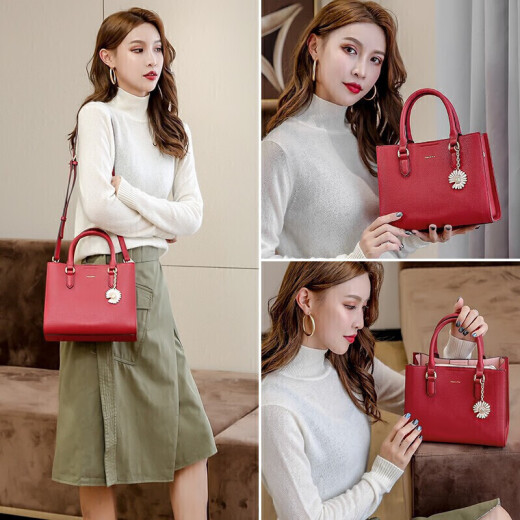 NUCELLE bag women's handbag red bride wedding bag large capacity shoulder crossbody bag birthday gift 520 Valentine's Day gift for girlfriend and wife Mother's Day gift practical and heartfelt gift for mom 188 Zhengyang Red