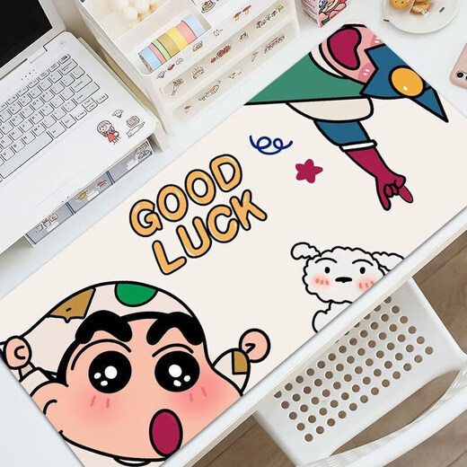Long mouse pad Crayon Shin-shirt super large computer desk pad high-value keyboard pads dirt-resistant and washable students ZZ-2694/Shin Shin-shirt 80cm*30cm thick 3mm