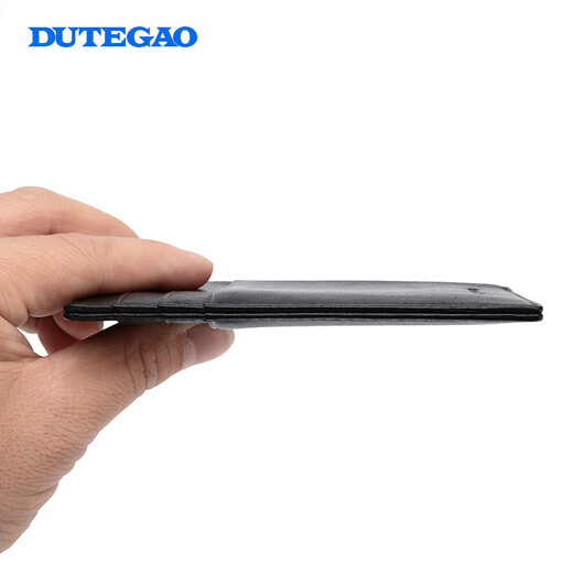 Dutegao Driver Proced permis Carte Carte Sac Mensine en cuir authentique Mini portefeuille Multifinection Multifinection Ultra-Thin Storage Cartes Set Permis de conducteur Set Black