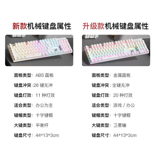 电竞机械键盘青轴茶轴游戏蓝牙手机台式笔记本电脑有线外接 高配K807三模蓝牙【青轴RGB灯效 单键盘