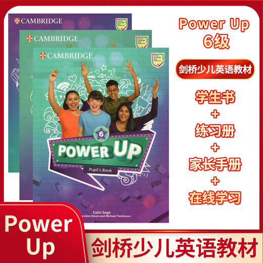 Genuine spot shipping in Beijing Cambridge Power Up S123456 Level Cambridge Children's English Textbook Original Student Book Practice Book Account Activity Manual Three Original Import Cambridge Exam PU Level 1 Textbook + Exercise Book + Parent Manual + Account
