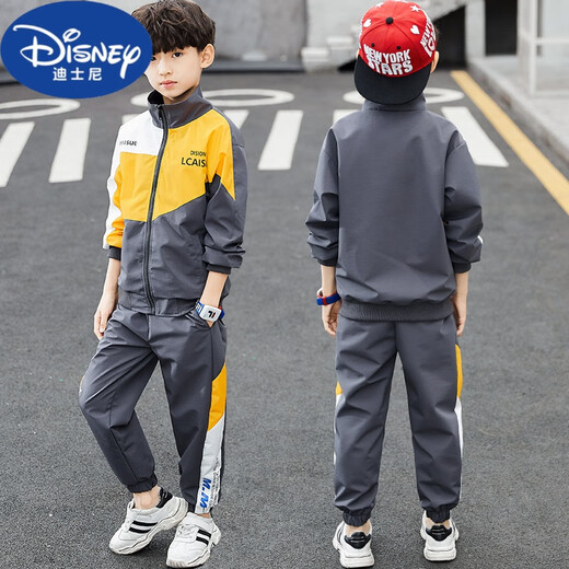Disney Children's Clothing Boys' Spring and Autumn Sports Suit 2024 New Boys' Medium and Large Children's Two-piece Set Children's Korean Style Fashionable Green (It is recommended to buy half a size larger 150cm