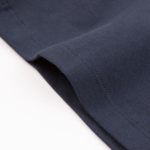 HAZZYS brand children's clothing for girls summer new style elastic breathable simple slimming classic lapel short-sleeved polo shirt navy 130