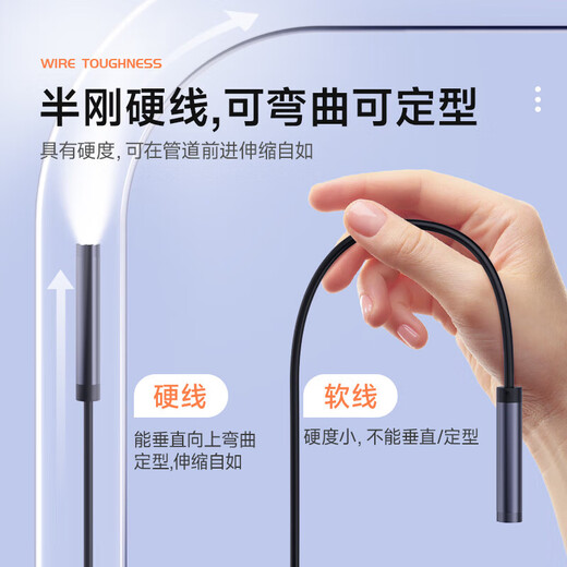 Car security endoscope, special high-definition camera for car sewer pipe repair, industrial waterproof probe, visual mobile phone detection