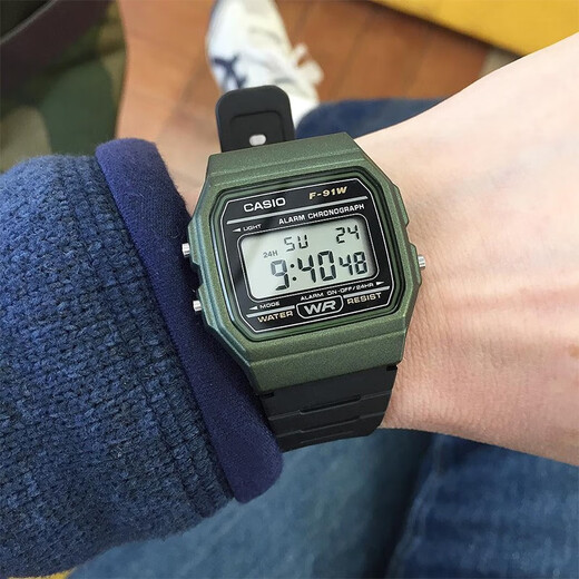 Casio Watch Fashionable Simple Retro Small Square Trendy Sports Versatile Electronic Watch Student Watch Examination Watch F-91WM-3A
