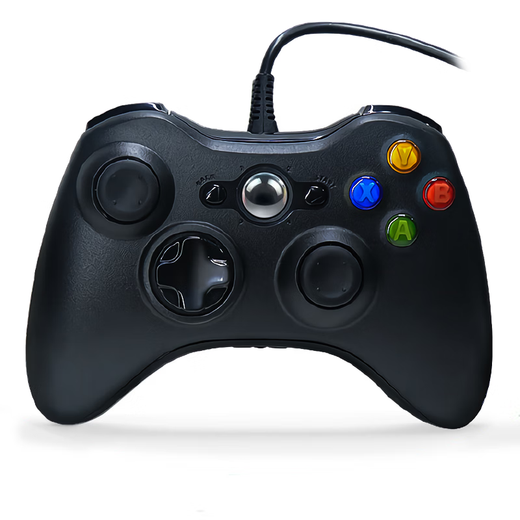 Jingzhan game controller XBOX360 computer pc steam universal wired wireless Bluetooth vibration drive-free linear trigger new 360 wired black controller-computer version
