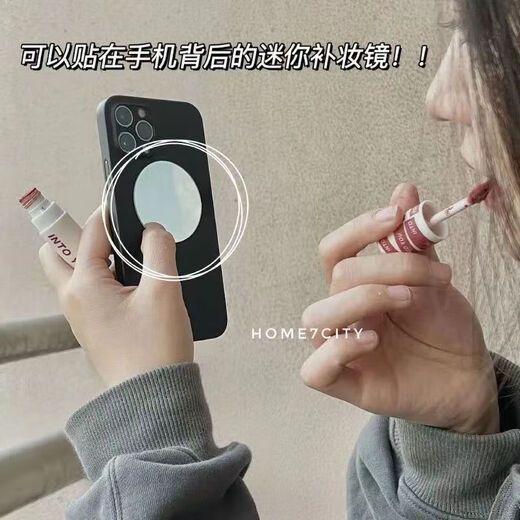 CCD Selfie Mirror Polaroid Photo Reflector Mobile Phone Rear Camera Selfie Mirror HD Vlog Photography Round Mirror with Adhesive Backing Round 4.5cm 4.5cm Reflector with Adhesive Backing*3