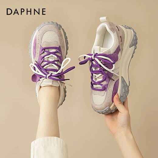 Daphne thick-soled dad shoes for women 2025 new autumn platform shoes season mesh increased versatile casual sports shoes for women