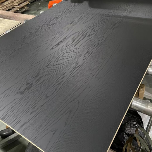 Xi brand natural oak steel brushed black wood grain veneer panel Keding KD board solid wood 6187BS painted solid wood veneer panel
