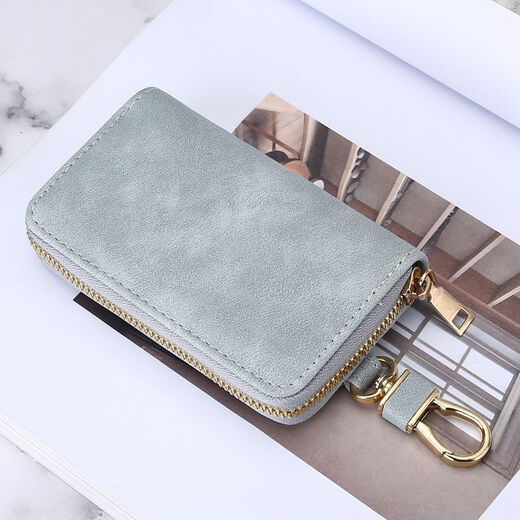 Sichuan Bu Key Bag и кошелек интегрированная, три в одном 2024 Canvas Мужчины и женские автомобильные сети ключей, когда висят талию многофункционально чернокожие [6 кнопок + 2 Положение карты + 1 контроль доступа]