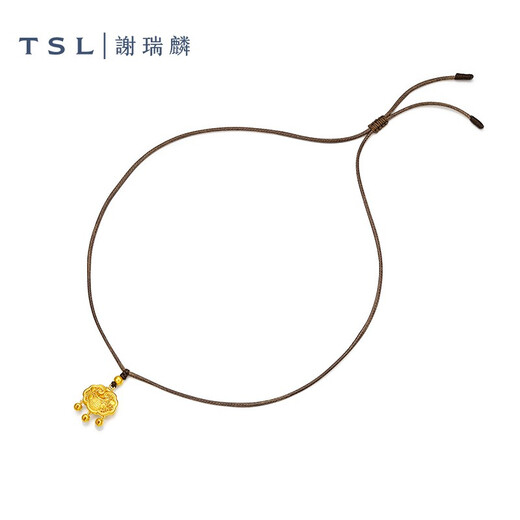 谢瑞麟（TSL）黄金项链古法金系列锁包福字足金锁骨套链YS724 7.05g 计价类（工费1300元）