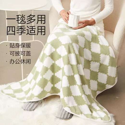 芬也月子披肩秋冬产妇出院防风护肩毯哺乳防寒保暖坎肩加绒喂奶遮挡巾 小野花【加长护腰 一毯多用】 均码