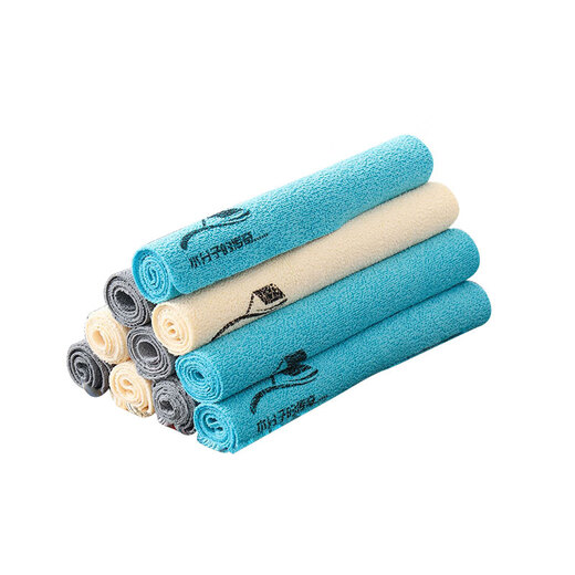 Lier's water molecule rag has strong water absorption for dishwashing and does not shed lint. It is suitable for mirror cleaning. Multifunctional cleaning cloth. Blue 17*17CM (9 packs)