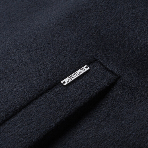 MONTAGUT Men's 100% Wool Jacket Lapel Double-sided Woolen Coat Business Warm Jacket Navy 54