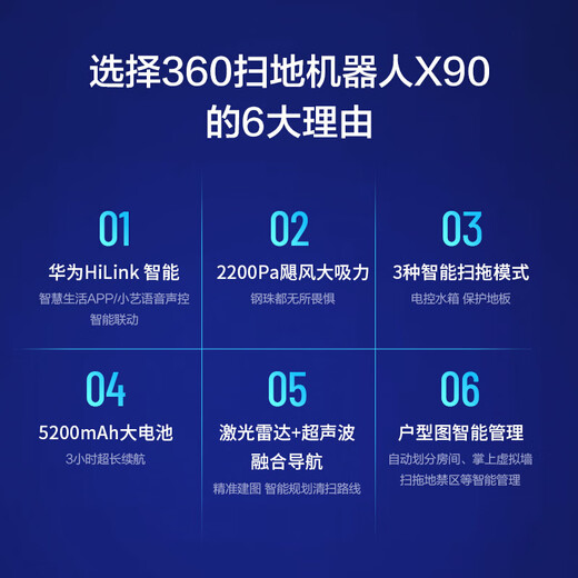 Huawei Smart Selection 360 Sweep Roboter X90 Sweep und Wischung intelligent Sweeping und Mischung integrierter vollautomatischer App Voice X90 Sweeping Roboter