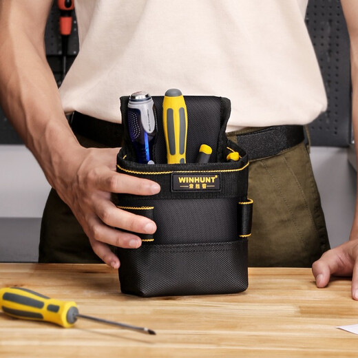 WINHUNT Tool Bag Waist Bag Small Canvas Tool Bag Repair Kit Multifunctional Electrician Waist Bag