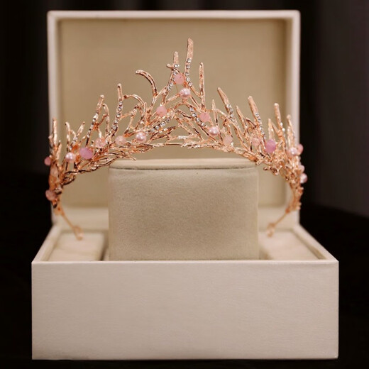 Yuhui crown tiara for adult birthday princess student adult ceremony super fairy round black 18-year-old crown bride wedding 02-black simple dress