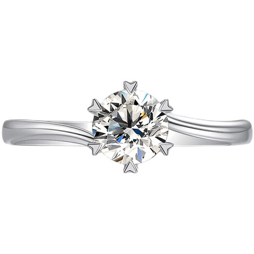 AVHEPT950 platinum cultured diamond ring inlaid with round diamonds, customized artificial diamonds, wedding ring gift, twisting arm, snowflake love, PT950 platinum twisting arm-50 points D color cultured diamond