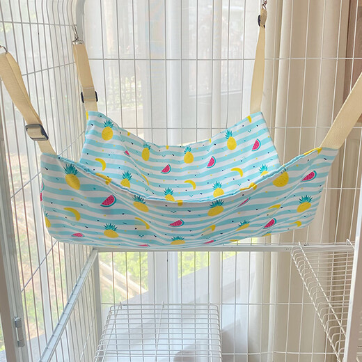 Dogstory Cat Hammock Cat Vinging Gest Cage Cage Cage с домашней кошкой для кошачьей клетки висят котенок котенок-котенок синий красочный фруктовый ледяной ткань (водонепроницаемость и неприменение среднего размера (4837 см) Рекомендуется в 8 джине [Jin равняется 0,5 кг]