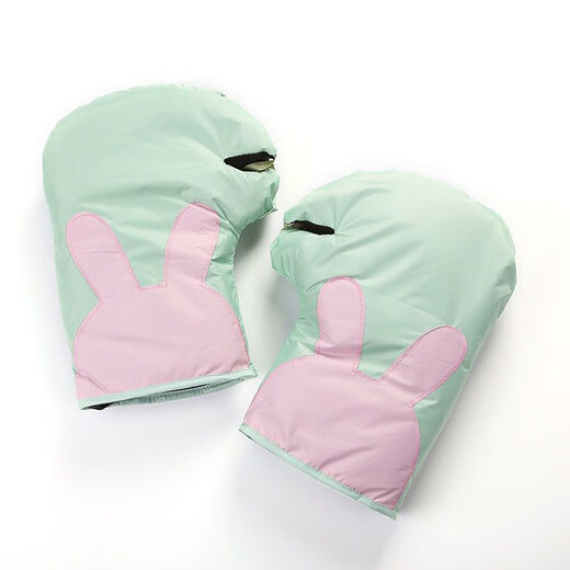 Tiannan Brothers (TNBROTHERS) Bicycle Handlebar Covers Winter Tram Warmth and Rainproof Electric Bicycle Windshield Gloves Cold and Waterproof Gray Rabbit Handlebar Covers Thickened Style