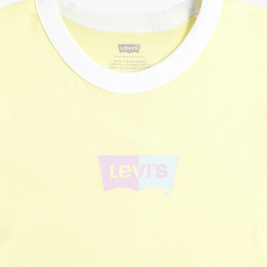Levi's [same style in the mall] Levi's American fashion trend simple and versatile slim short-sleeved T-shirt Yellow A3523-0037 L