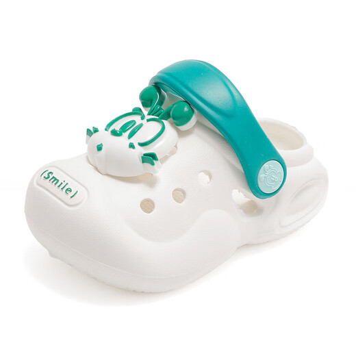 Chaussures pour enfants Babudou Boys Slippers Summer Soft Sole Baby Beach Chaussures Chaussures de trou pour enfants 117342003 Milky White 140