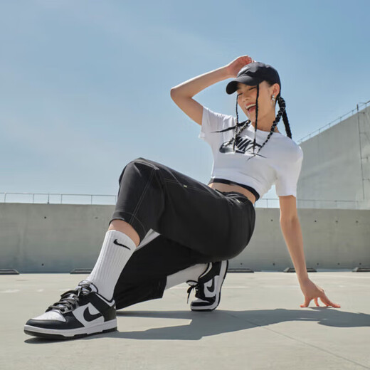 耐克NIKE女复古休闲板鞋 熊猫DUNK缓震运动鞋 DD1503-101白黑38