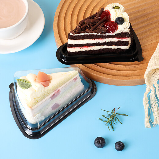 Baijie triangular cake box 8-inch mousse layer cake box baking Western pastry disposable packaging box 20 pieces