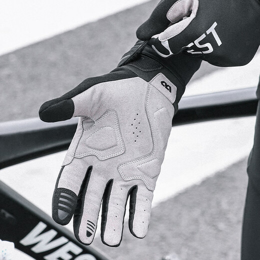 WestBiking autumn and winter windproof long finger gloves bicycle anti-slip shock-absorbing outdoor mountain road bike riding equipment XL