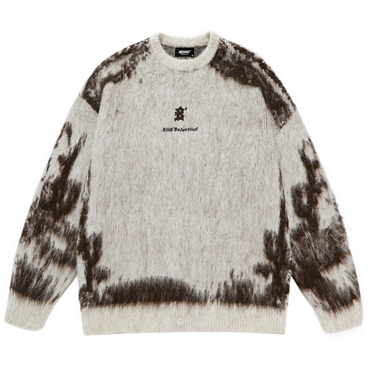 BJHG Zhang Yao's same style reckless lazy wasteland style American retro sweater jacket men's Maillard couple sweater charcoal-roasted milk tea M (140-170Jin Jin equals 0.5 kg)