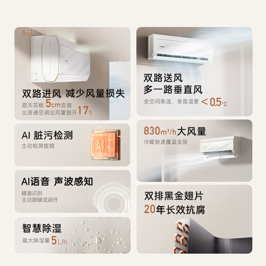 
Casarte Star Exclusive Edition 1.5 horsepower level energy efficiency Bedroom hanging air conditioner Lazy voice Smart dehumidification CAS3525C10(81)VU1 National subsidy 20%