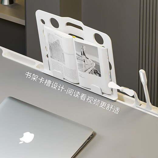 Dayijia bed computer desk can be lifted and folded small table lazy office home student dormitory adjustable height silver gray comfortable style + card slot + anti-slip tray *2