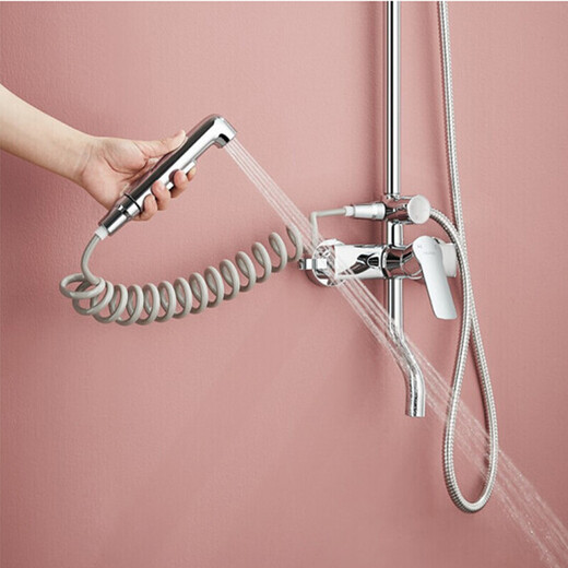 Huida Badezimmer Zwei-teiliger Paket Jet Siphon Wassersparend und Verlangsamung der Toilettenabdeckung Integrierte Toilettendusche 6218 Toilette + 5511-P01CP Dusche 400 Grubenentfernungsfabrik Direktlieferung National Joint Insurance