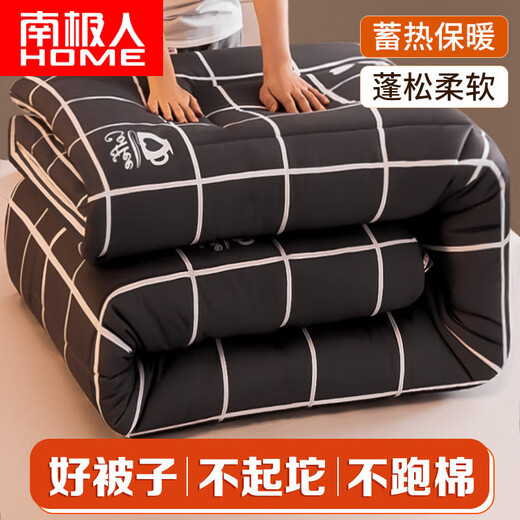 Antarctic quilt, winter quilt, thickened and warm spring and autumn air conditioning quilt core, single student dormitory quilt, winter feather velvet fur mattress, household double space quilt, comfortable [heat storage and warm, fit quilt cover, do not run away] 150x200cm [winter quilt-5.8Jin [Jin equals 0.5 kg]]