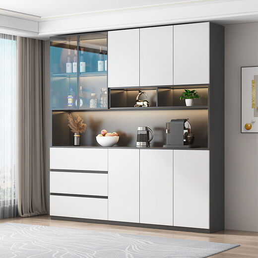 Yu Mengxindi sideboard wine cabinet integrated with high wall cabinet modern simple living room storage cabinet light luxury cabinet storage cabinet storage cabinet storage model 15280*40*220 pack installation