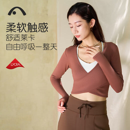 Aixiabu autumn new long-sleeved yoga wear Modal yoga blouse women's slim-fitting simple temperament Pilates top A24340MALK black without inner wear L