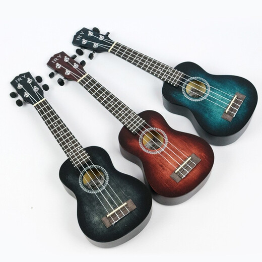 IRY尤克里里儿童成人初学者小吉他乐器卡通可爱玩具男女孩生日礼物 21寸粉色小蝴蝶+大礼包