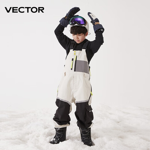 
Vector Children's ski overalls for boys and girls one-piece single board double board waterproof thickened warm outdoor professional snow pants flash panda [ski overalls] 120cm