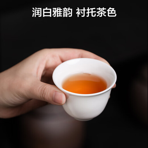 Made in Tokyo, tea sets, tea cups, Kung Fu tea sets, mutton fat jade cups, tea cups, simple office reception cups, 6 pieces